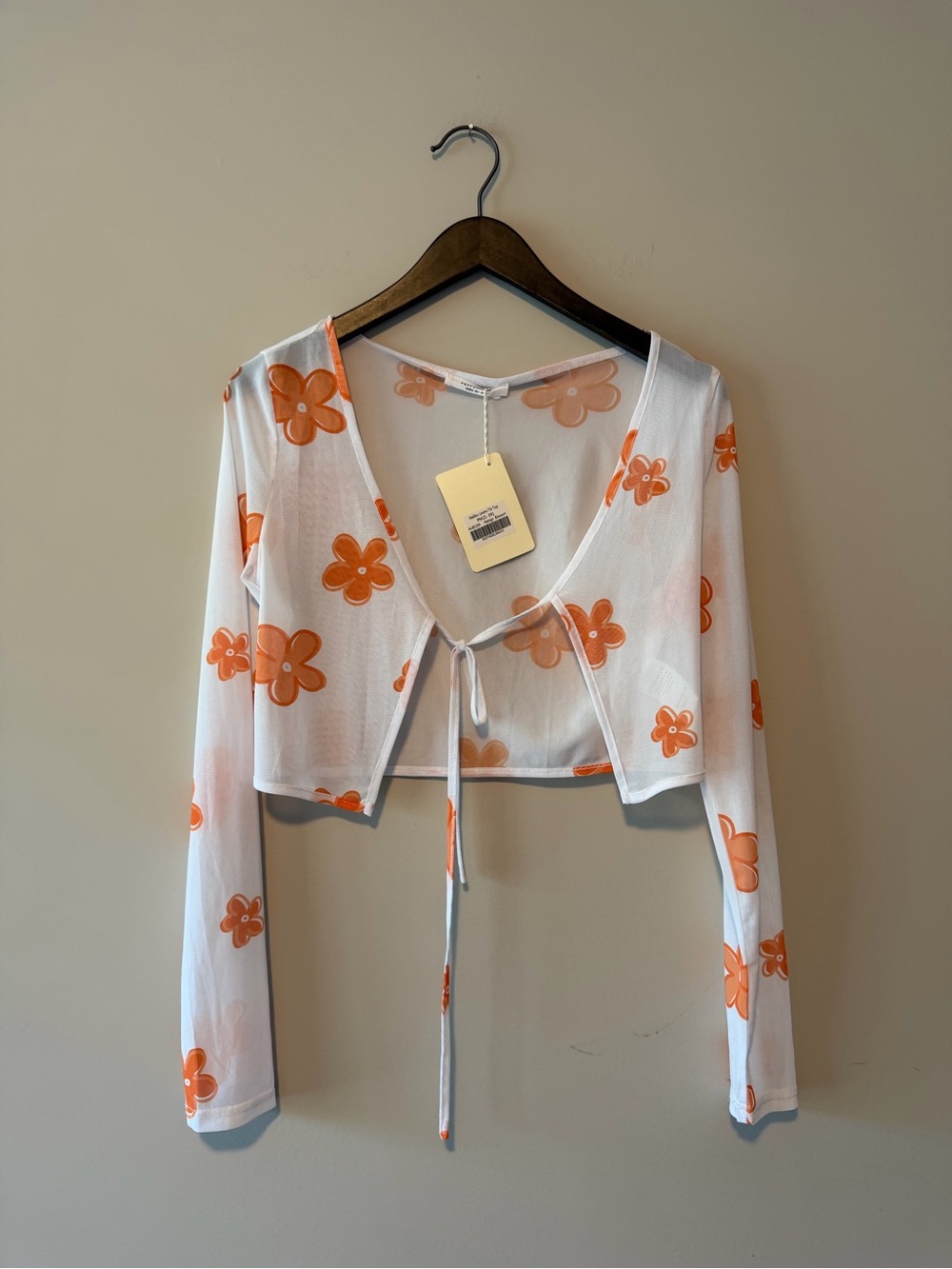 nwt peppermayo tie long sleeve top
